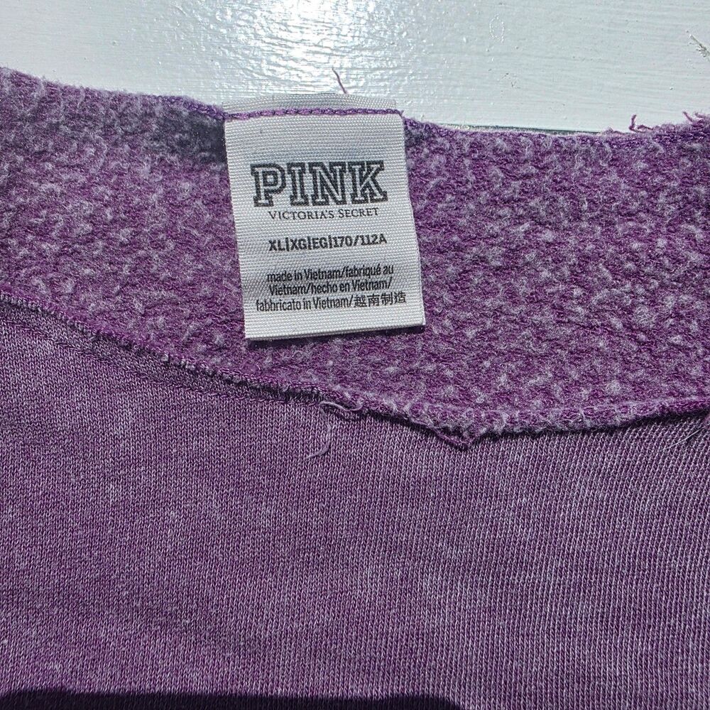 PINK Sweatshirt Faded Purple Distressed LOVEPINK 1986 XL Comfy Pastel Casual - Picture 3 of 6